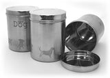 3 Piece Stainless Steel Food Canister Set