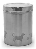 Silver 3 Piece Dog Food Canister