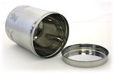 Silver Dog Food Canister