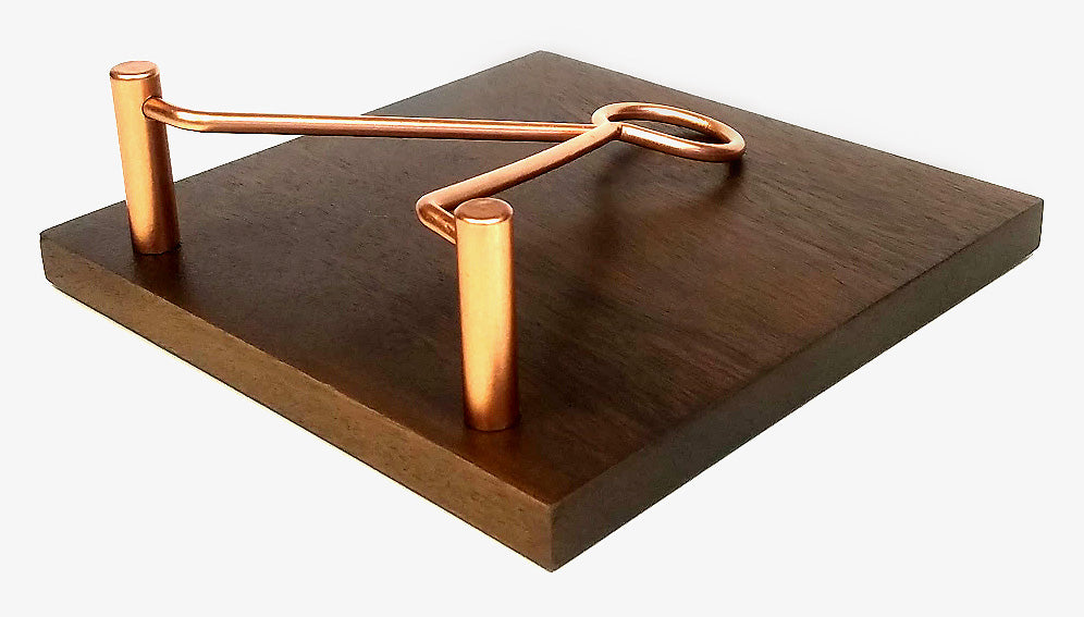 Mountain Woods Wooden Napking Holder With Copper Finish Metal Holder