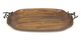 Mountain Woods Brown Kona Berries Acacia Hardwood Serving Tray 2