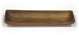 Mountain Woods Brown Rectangular Organic Acacia Boat Tray 2