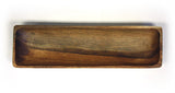 Mountain Woods Brown Rectangular Organic Acacia Boat Tray 3