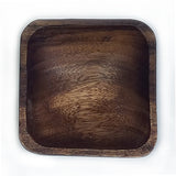 Mountain Woods Brown Acacia Hardwood Square Bowl 2