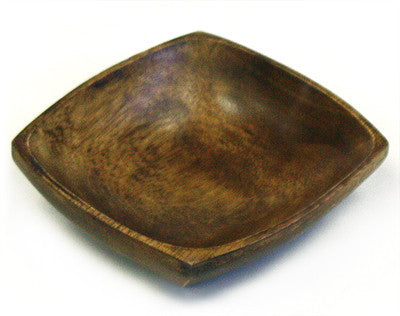 Mountain Woods Brown Acacia Hardwood Square Candy Bowl 1
