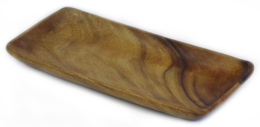 Mountain Woods Brown Acacia Hardwood Rectangular Bowl 1