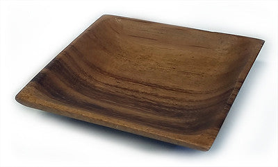 Mountain Woods Brown Acacia Hardwood Square Bowl 1