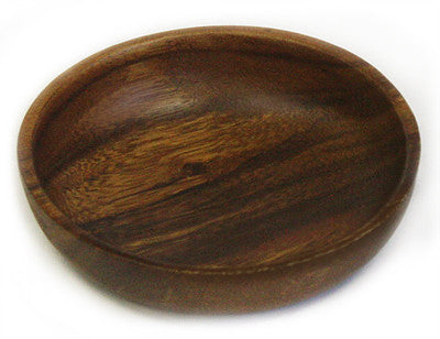 Mountain Woods Brown Acacia Hardwood Round Bowl 1