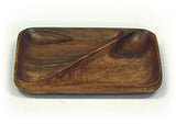 Mountain Woods Brown 2 Compartment Organic Acacia Serving Tray 2