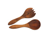 Mountain Woods Set of 2 Luxury & Elegant Acacia Salad Server / Utensil set - 10"