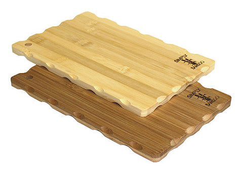 Simply Bamboo 2 Piece Brown Bar Cutting Board Set 1