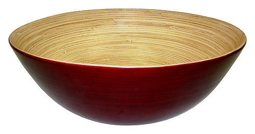 Simply Bamboo Glossy Mahogany Bamboo Bowl 1