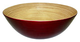 16 inch Glossy Mahogany Bamboo Bowl
