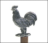 Simply Bamboo Brown Carbonized Bamboo Paper Towel Holder w/ Metal Rooster Ornament 2