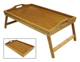 Simply Bamboo Extra Large Brown Bamboo Bed Tray w/ Folding Legs 1