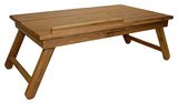 Brown Portable Folding Table and Serving Tray