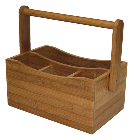 Simply Bamboo Brown Condiment Bamboo Caddy 1