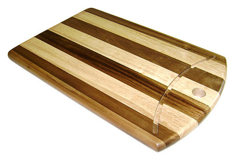 Mountain Woods 15 X 10 Two-Tone Striped Congo Cutting Board