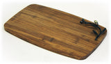 Simply Bamboo Brown Medium Kona Berries Artisan Crafted Carbonized Bamboo Cheese Board & Serving Tray 1