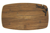 Simply Bamboo Brown Large Kona Berries Artisan Crafted Carbonized Bamboo Cheese Board & Serving Tray 3