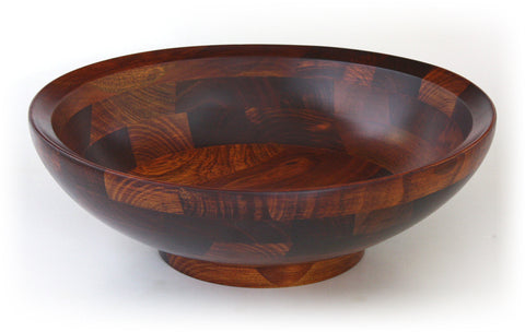 Mountain Woods Cherry Finish Bevelled Rim Wood Bowl 1