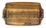 Mountain Woods Carving & Serving Board w/ Bronzed Handles