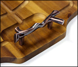 Mountain Woods Carving & Serving Board w/ Bronzed Handles