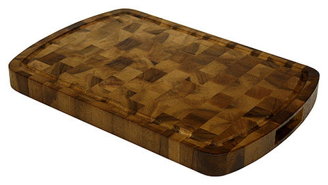 Mountain Woods Brown Extra Large Organic End-Grain Hardwood Acacia Cutting Board w/ Juice groove 1