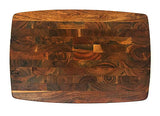 Extra Large Organic End-Grain Hardwood Acacia Cutting Board, with Juice groove, Best Kitchen chopping Board (Butcher Block) for Meat, Cheese, and Vegetable Serving Tray with Carved-In Handles 19'X13"X1"