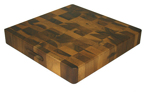 Mountain Woods Brown Extra Thick Square Acacia Cutting Board 1