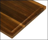 Organic Edge-Grain Hardwood Acacia Cutting Board, with Juice groove, Best Kitchen chopping Board (Butcher Block) for Meat, Cheese, and Vegetable Serving Tray 15" x 12" x 0.5"