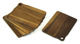 Mountain Woods Brown 6 Piece Acacia Bar Cutting Board Set - 8"