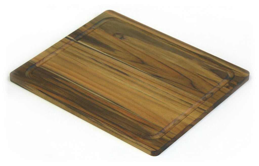 Mountain Woods Brown Teak Wood Cutting Board w/ Juice Groove 1