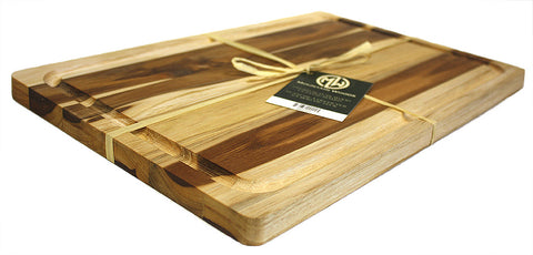 Mountain Woods Brown Teak Wood Cutting Board w/ Juice Groove 1