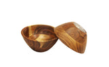 Mountain Woods 7” Organic Brown wood Bowl | Serving Salad, Pasta, Fruits, Dessert, Cereal, Snacks | Decorative Bowl | Perfect Gift - 7" x 7" x 3.25"