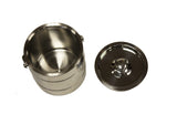 Stylish Stainless Steel Double Walled Ice Bucket, Double Wall Insulated, with Lid, Hammered exterior,  6”X6”
