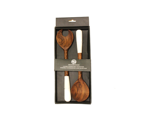 Olive Wood Kitchen Utensils, Set of 3