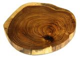 Mountain Woods Brown Large Organic Hardwood Acacia Live Edge Cutting and Serving Stump Board With Legs, Natural Edges 1