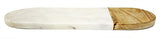 Mountain Woods 14 x 6 Genuine French Marble Stone & Mango Wood Cheese/ Cutting Board