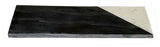 Mountain Woods 12 x 6 Genuine French Black and White  Marble Stone Cheese/ Cutting Board