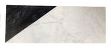 Mountain Woods 12 x 6 Genuine French White and BlackMarble Stone Cheese/ Cutting Board