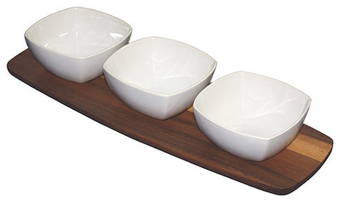 Mountain Woods Ceramic Bowl Snack & Dip Set