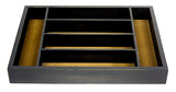 Mountain Woods Brown Felt 6 Compartment Premium Hardwood Organizer Tray 2