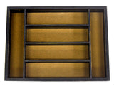 Mountain Woods Brown Felt 6 Compartment Premium Hardwood Organizer Tray 3