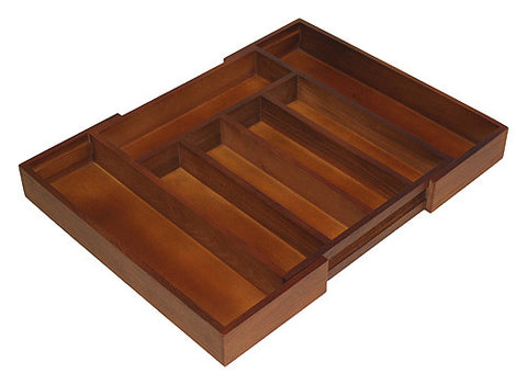 Mountain Woods Walnut Finish Expandable Silverware Tray