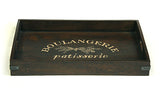 Mountain Woods Boulangerie Brown Antique Style Artisan Serving Tray w/ Metal Accents 2