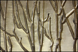 Mountain Woods Golden Tree Line Luxury Oval Wooden Serving Tray w/ Brushed Aluminum Accents 3