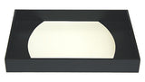 Mountain Woods Black and White Zuma Leatherette Two Tone Serving Tray - 23"