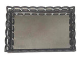 Mountain Woods French Bronze Rectangle Ottoman Serving Tray With Mirror 3