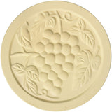 MountainStone 2 Piece Grapes Absorbent Stone Trivets, Ivory, 7.125X7.125X0.5, White